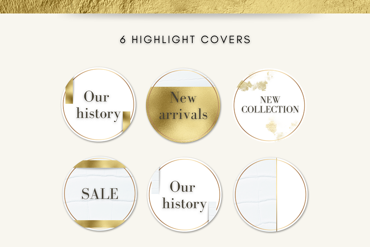 White and Gold Instagram Template, a Social Media Template by Innova Studio (Photo 10 of 10)