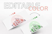 Set of line design cottage houses, an Illustration by Boyko Pictures (Thumbnail 3 of 8)