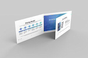 A5 Landscape Trifold Brochure Mockup