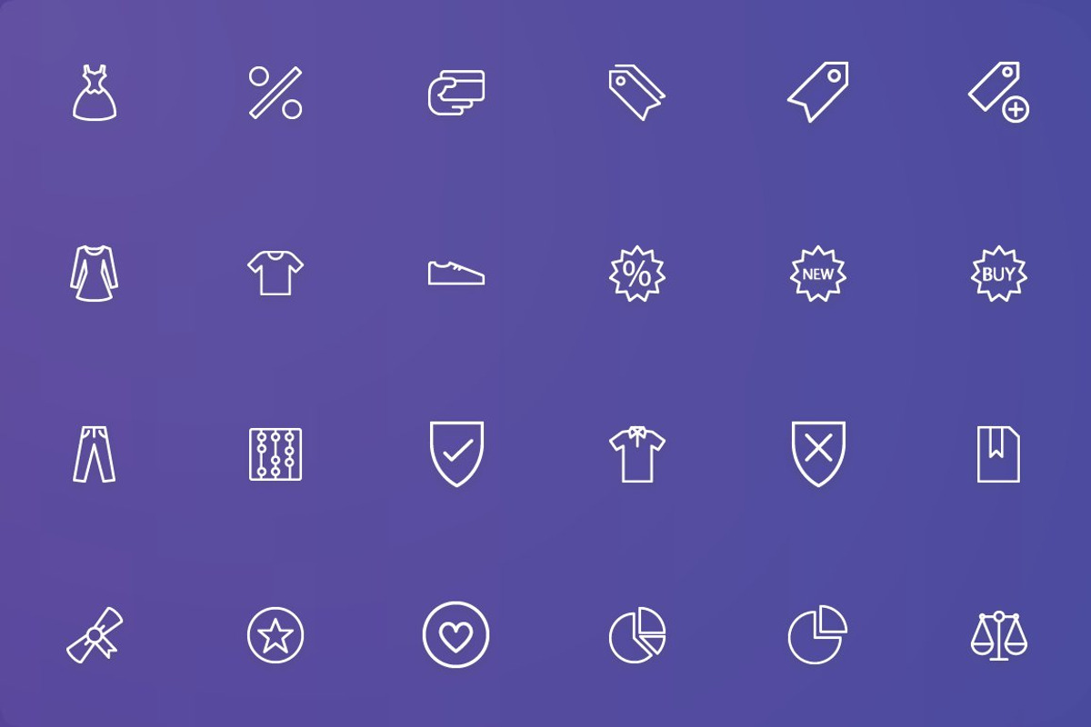 Shopping - Finance & Commerce Icons, an Outline Icon by FlatLineIcons (Photo 3 of 6)