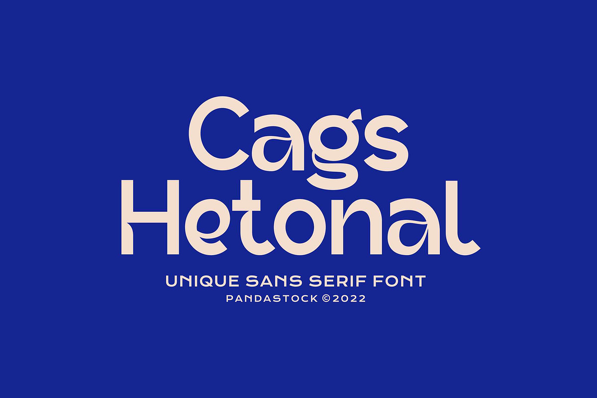 Cags Hetonal - Beautiful Sans Font, a Sans Serif Font by Imoodev (Photo 1 of 5)