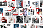 Red Feed Fashion Instagram Template, a Templates & Theme by PayuStudio (Thumbnail 5 of 7)