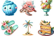 Cute Summer Tropical Clipart, an Illustration by Designking (Thumbnail 3 of 4)