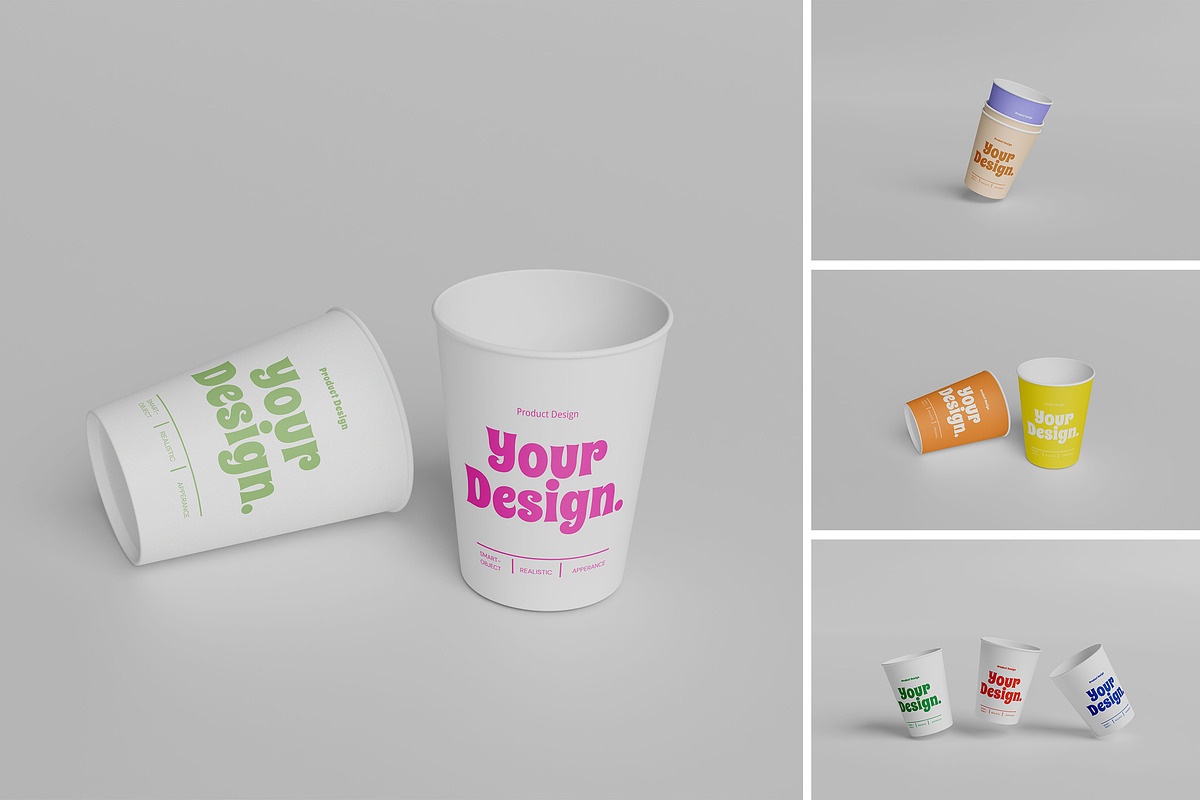 Realistic Coffee Cup Mockup PSD, a Cups & Container Mockup by MA-KING_ART (Photo 1 of 4)