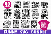 Funny Quotes Sarcasm SVG Bundle, an Object Illustration by Jozoor (Thumbnail 1 of 3)