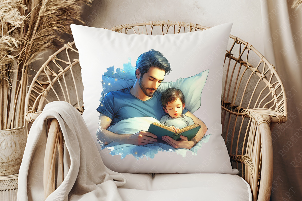 Father and Child Watercolor Cliparts, an Illustration by RobertsArt (Photo 8 of 8)