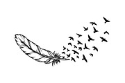 Boho Feather Silhouette Vector, an Object Graphic by jahid234 (Thumbnail 19 of 51)