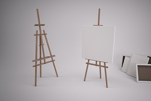Artists Easel & Canvas