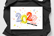 New Year 2022 cards with balloons, a Background Graphic by elena_andreeva (Thumbnail 3 of 4)