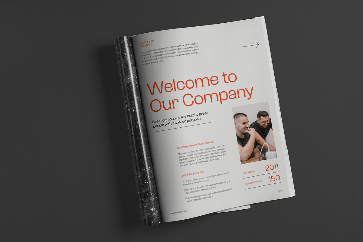 Employee Onboarding Handbook, a Brochure Template by Neermana (Photo 3 of 11)
