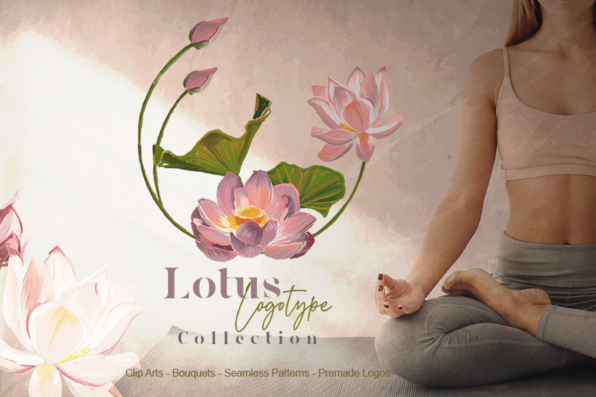Lotus Logotype Collection Clip art, a Decorative Illustration by CpandoShop (Photo 1 of 5)