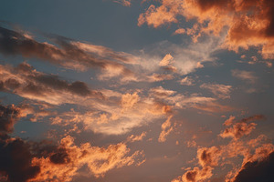 Fiery sunset sky cloudscape breathta, a Photo by Pixeness Studio
