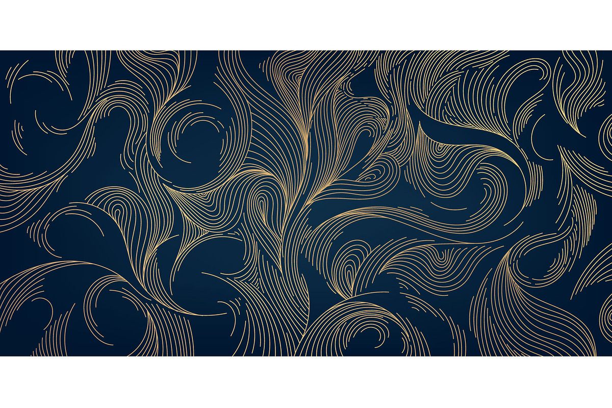 Water And Waves Golden Backgrounds, a Background Graphic by Marylia (Photo 7 of 22)