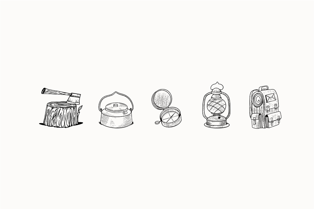 Outdoor Adventure Illustrations, an Object Graphic by Oktyabr (Photo 5 of 6)