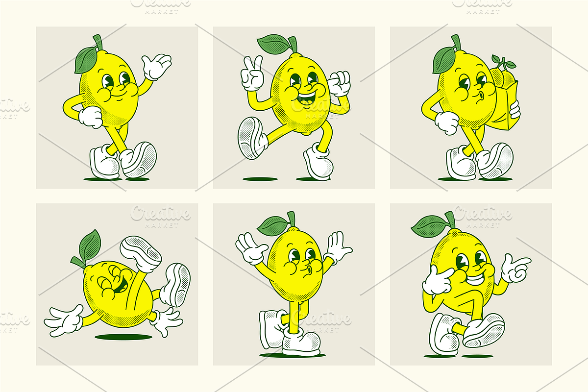 Lemon Fruit Cartoon Character, a Food Illustration by ™Creasi (Photo 5 of 7)
