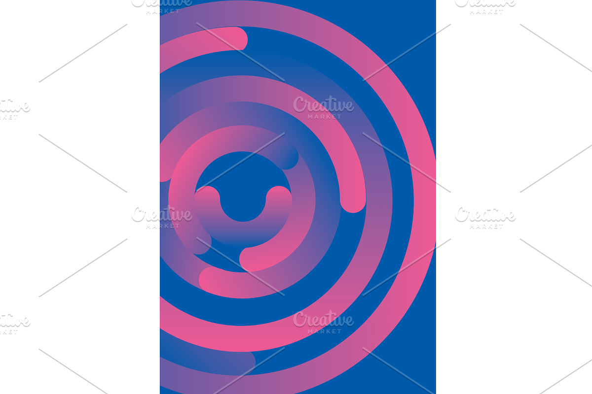 Vector Abstract Circles Design Lines, a Technology Illustration by CodeAndDesign