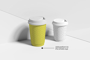 Realistic White Cup Mockups