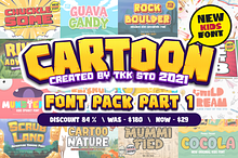 Cartoon Font Bundle V1 - SALE