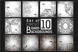 -50% Circuit boards backgrounds set