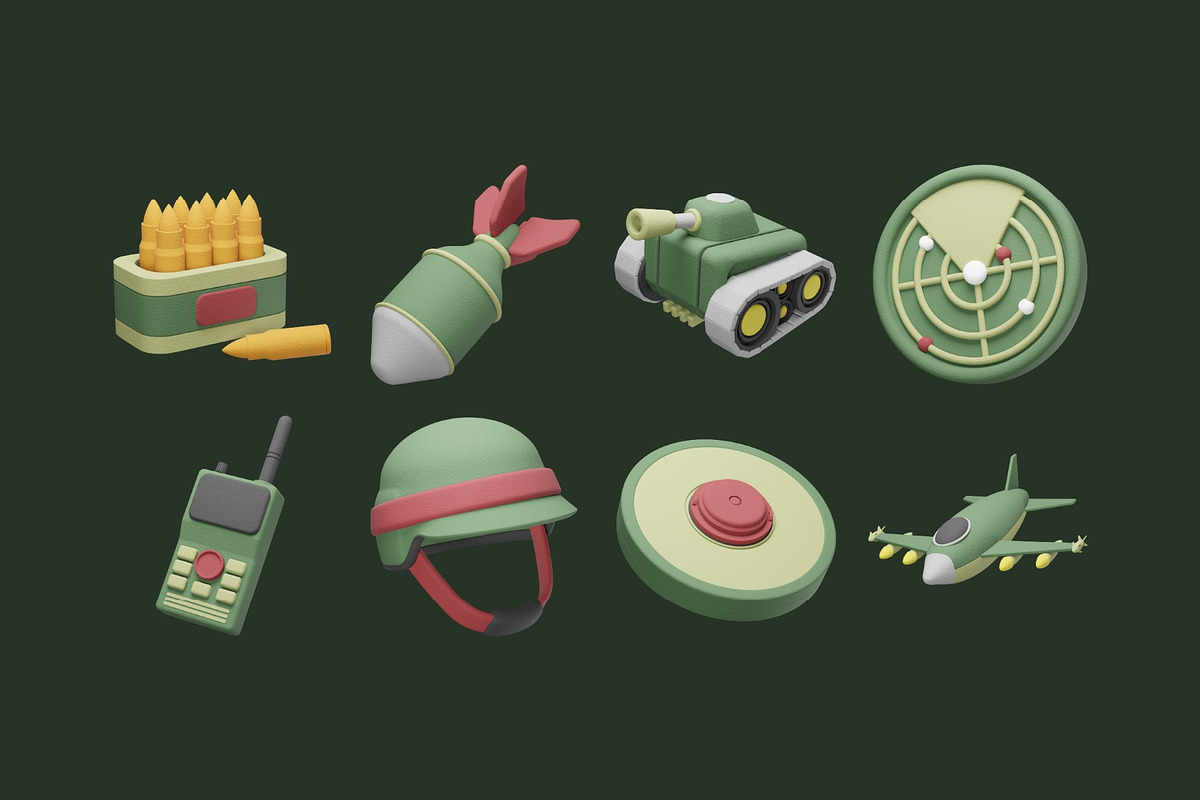 Military Gear 3D Illustration, an Object Illustration by graphicook (Photo 3 of 3)