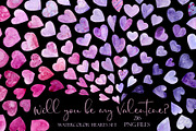 Watercolor Hearts Set Valentines Day, an Object Graphic by NataliArkushArt (Thumbnail 9 of 10)