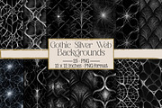 Gothic Silver Web Backgrounds, a Texture Illustration by DreamPrint404 (Thumbnail 1 of 4)