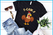 F Caw F Funny Chicken Rooster SVG, a Graphic by Creativeusart (Thumbnail 1 of 4)