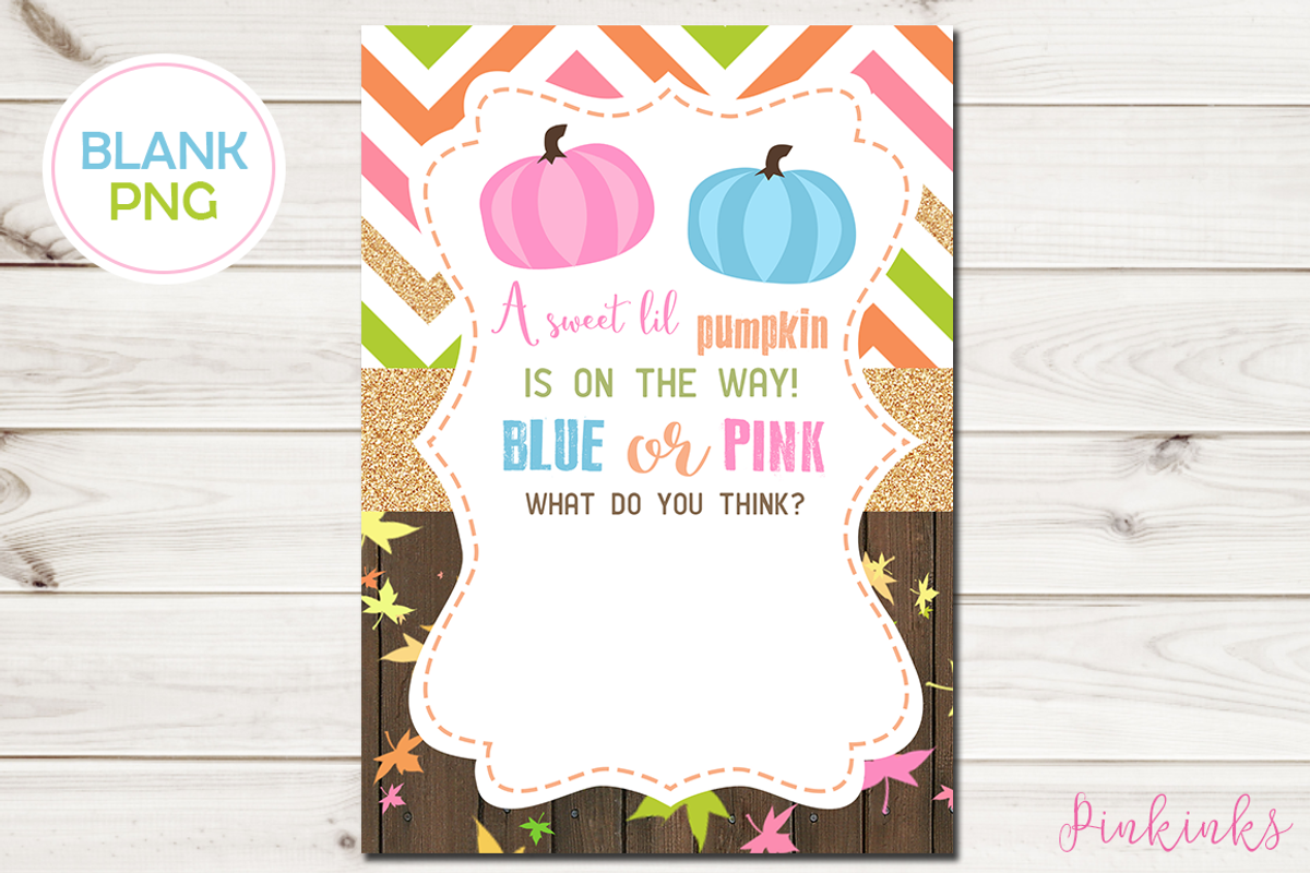 Gender Reveal Baby Shower Invite, an Invitation Template by Pinkinks (Photo 2 of 2)