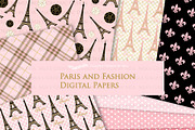 Paris Fashion Clipart+Pattern set, an Illustration by Mia's Graphic Design (Thumbnail 10 of 10)