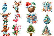 Summer Christmas PNG Watercolor, an Illustration by Designworld (Thumbnail 5 of 6)