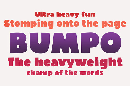 Bumpo Font – SALE 50% off