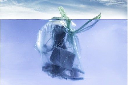 the plastic package with waste