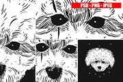 Dogs Collection Black and White Art, an Animal Illustration by Design by sebrodbrick (Thumbnail 19 of 22)