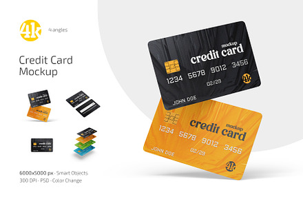Credit Card Mockup Set, a Product Mockup by Country4k