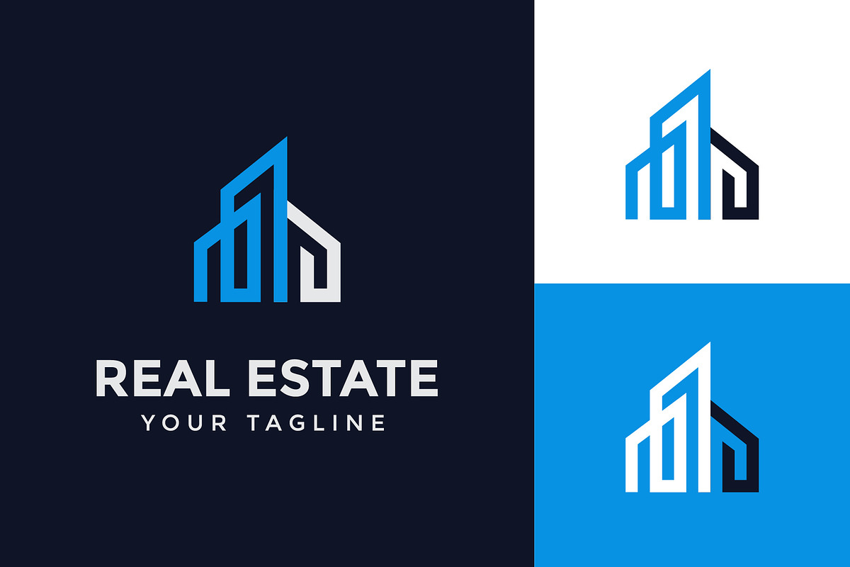 modern real estate apartment logo, a Branding & Logo Template by funpixel