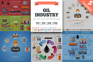 Oil Industry, a Technology Illustration by TAlex