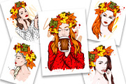 9 Stylish Fall Fashion Portraits, a Person Illustration by Vitaliy Grin (Thumbnail 2 of 3)