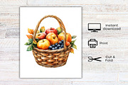 Watercolor Orange Autumn Clipart, an Illustration by Canvas Craft (Thumbnail 8 of 8)