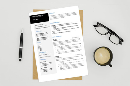 Modern Minimalist Resume Template