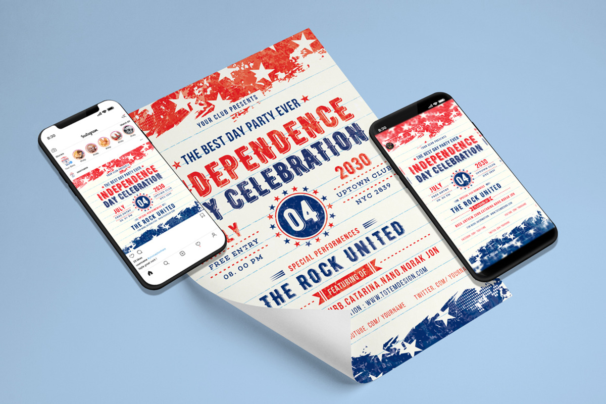 Independence Day Flyer Set, a Flyer Template by Totem Design Studio (Photo 3 of 5)