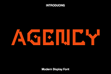 Agency - Futuristic Display Font