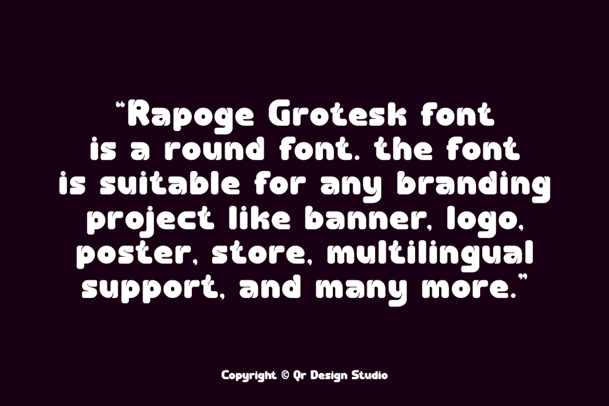 Rapoge Grotesk - Round Sans Font, a Sans Serif Font by QR Design Studio (Photo 11 of 12)