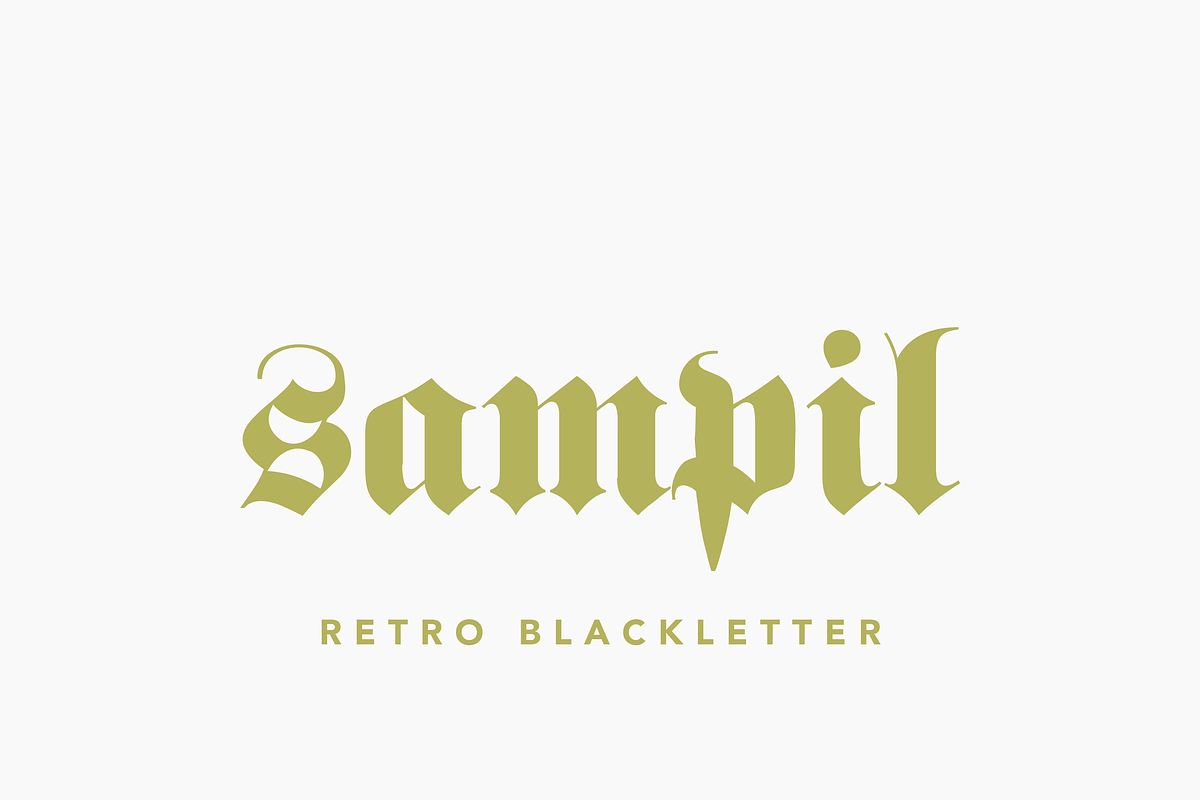 Sampil – A Nostalgic BlackLetter, a Blackletter Font by Creative Foundry (Photo 1 of 8)