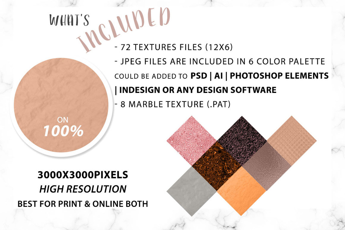 Glitter+Marble+Foil Glam Texture Kit, a Texture Graphic by Design Unique (Photo 2 of 9)