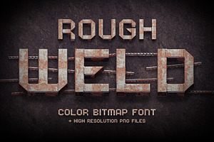 Rough Weld Color Bitmap Font