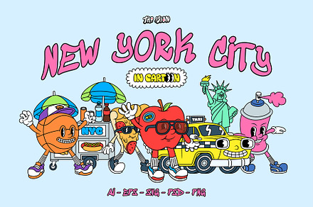 New York City In Cartoon