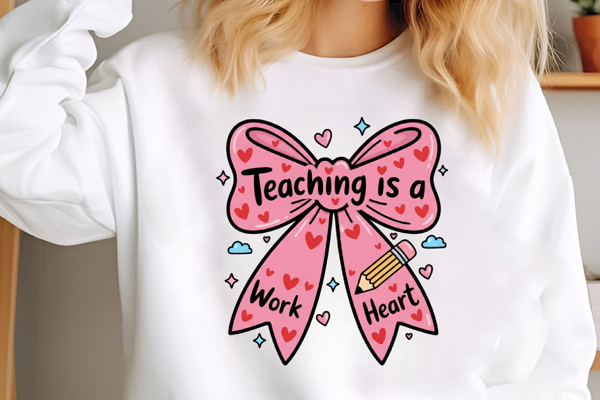 Valentine Teacher Heart Pencil Png, an Illustration by Designking (Photo 3 of 6)