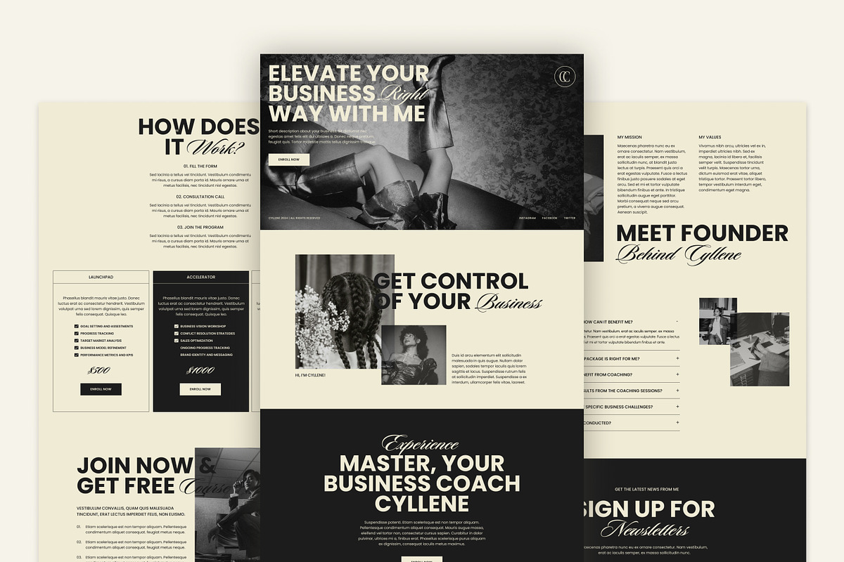 Cyllene | Showit Sales Page Template, a Landing Page Template by Lavinia Visuals (Photo 4 of 9)