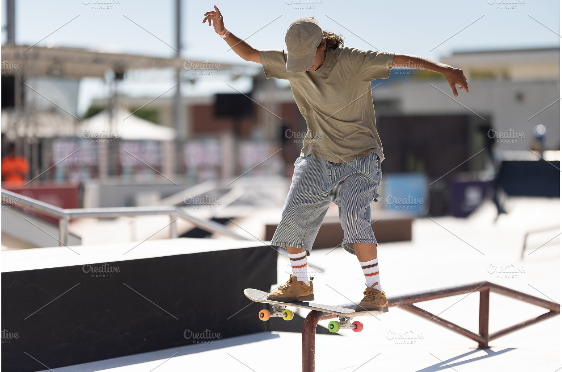 Skater in mid-air above the ramp, a Sports & Recreation Photo by Barcelona_dreams