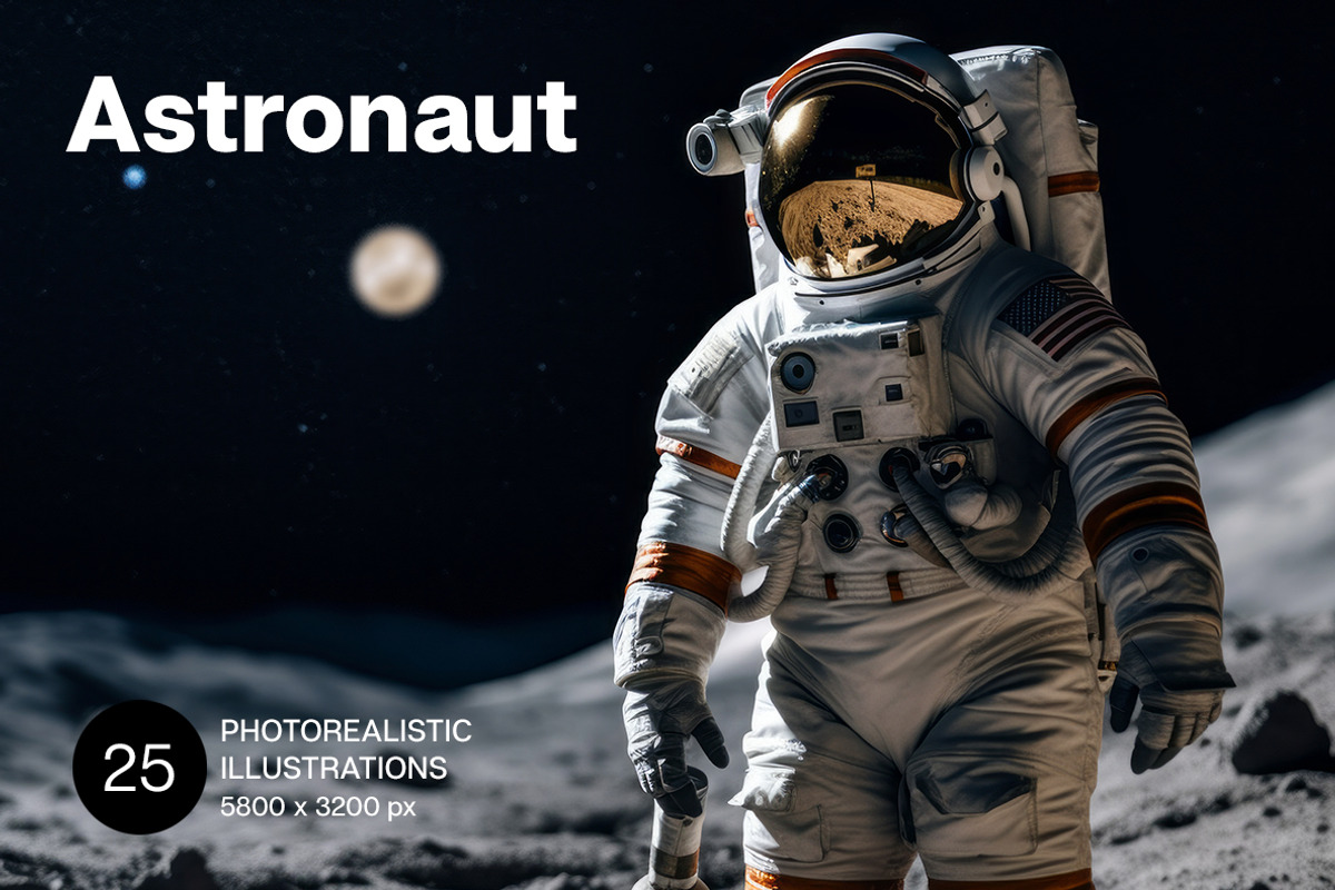 Astronaut in space. 25 images, a Technology Illustration by Handmadefont (Photo 1 of 8)